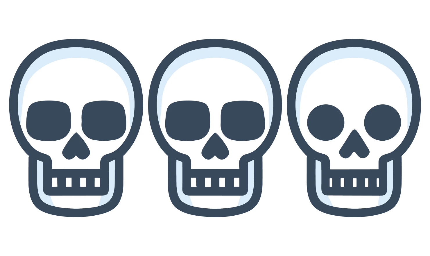Skulls customizable icon set design #34796
