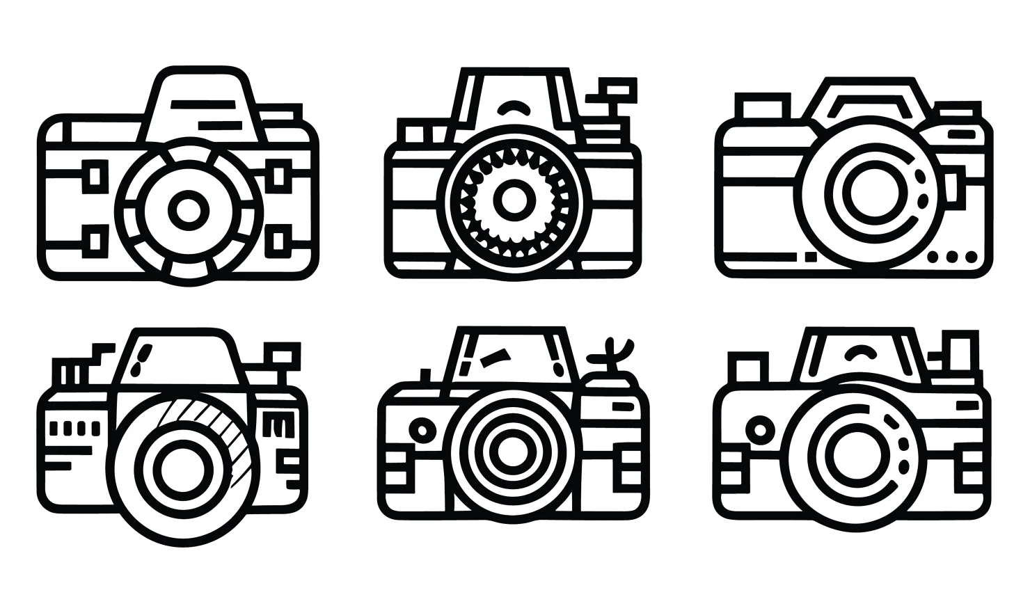 Camera customizable icon set design #34801