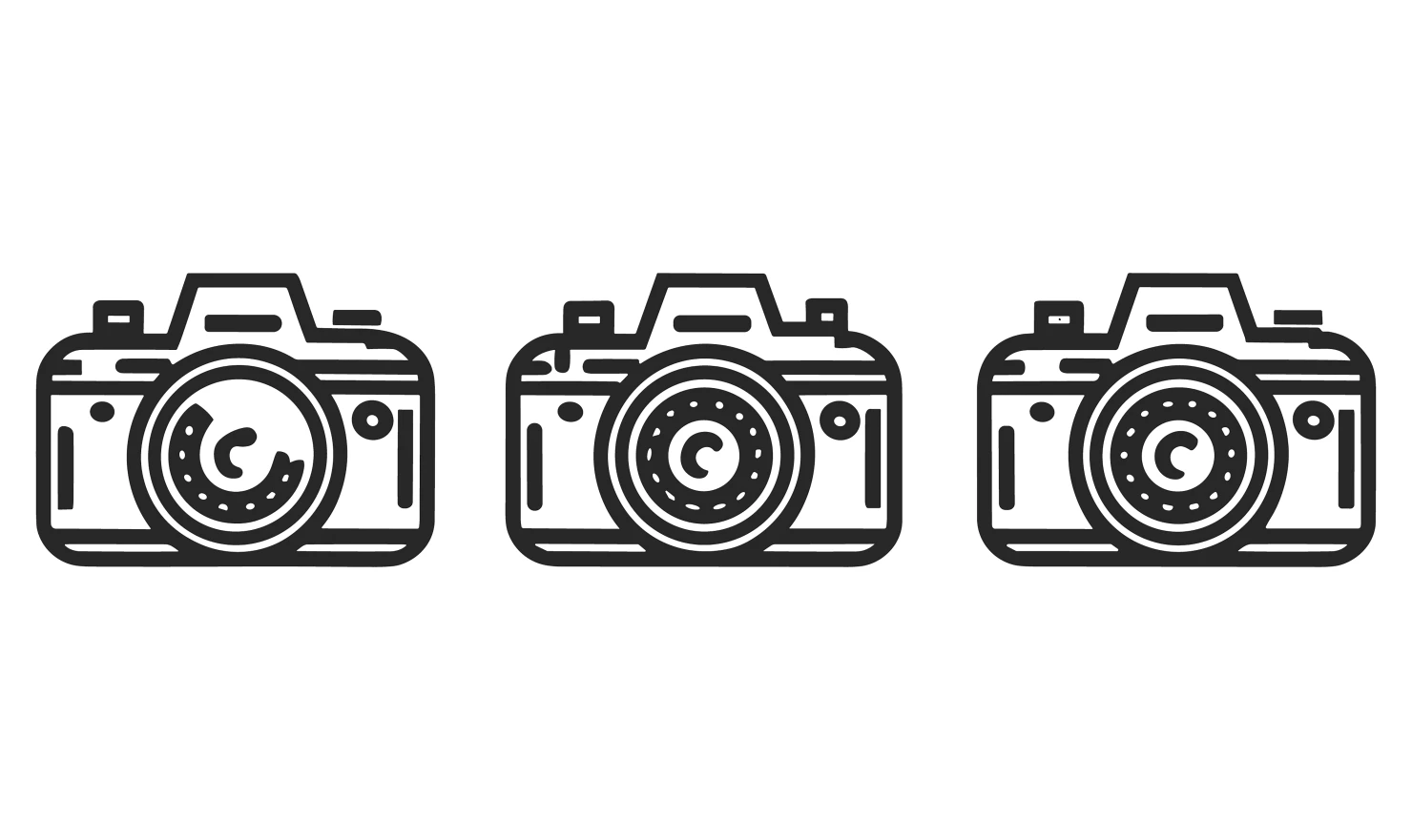 Camera customizable icon set design #34808