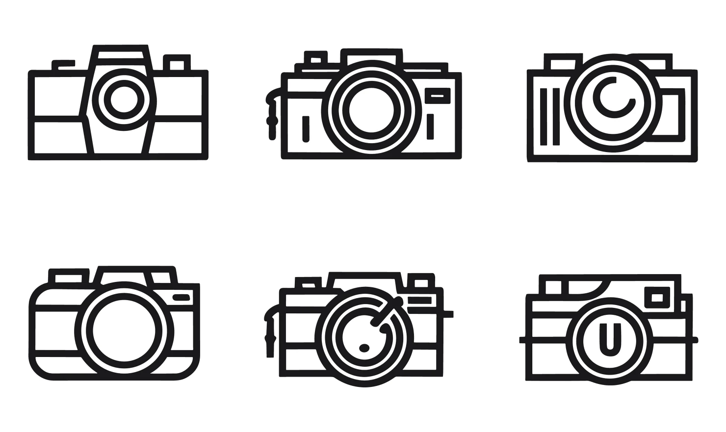 Camera customizable icon set design #34815