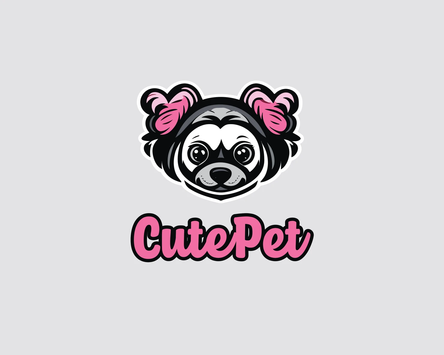 Cute pet customizable logo design #34820