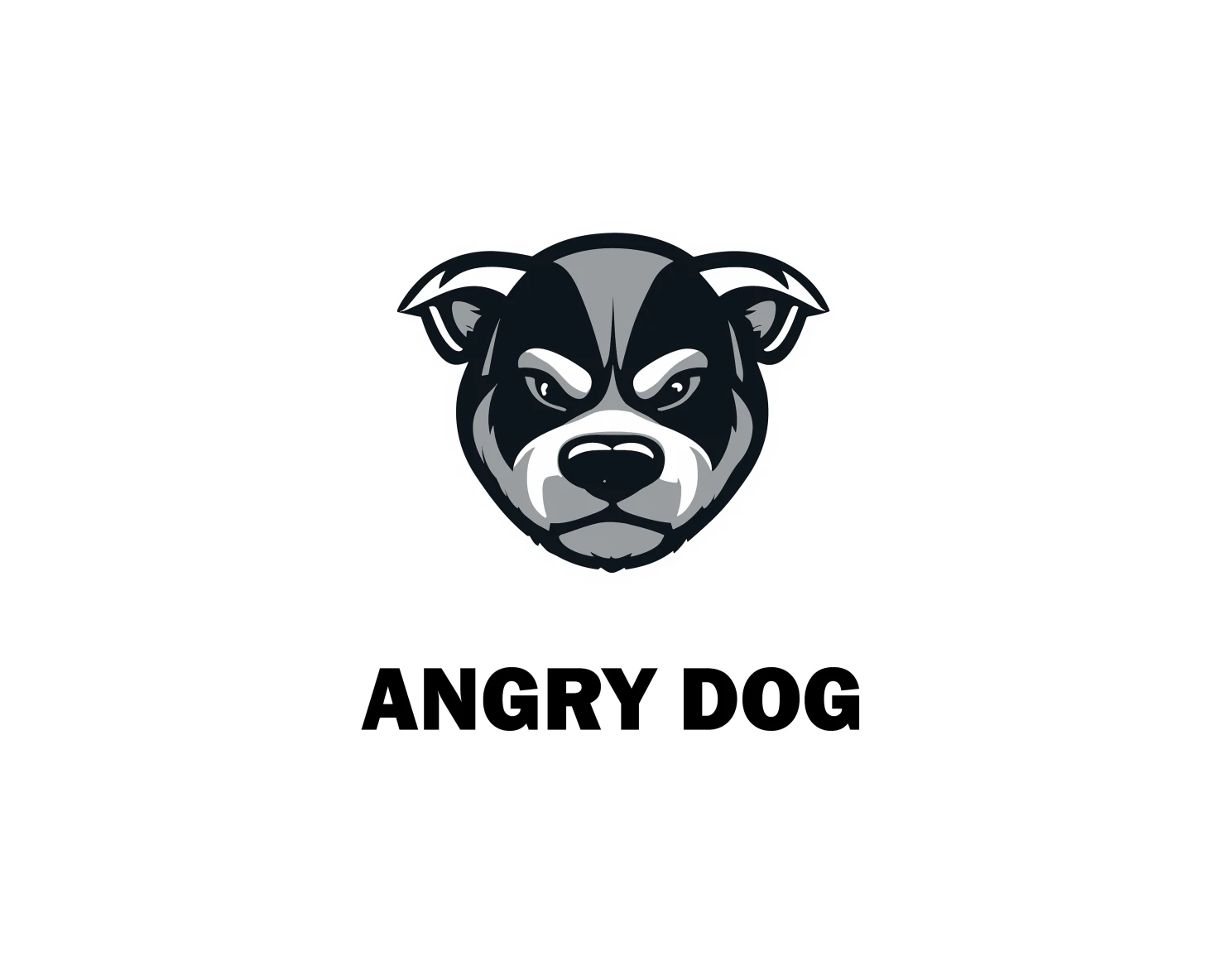 Angry dog customizable logo design #34828