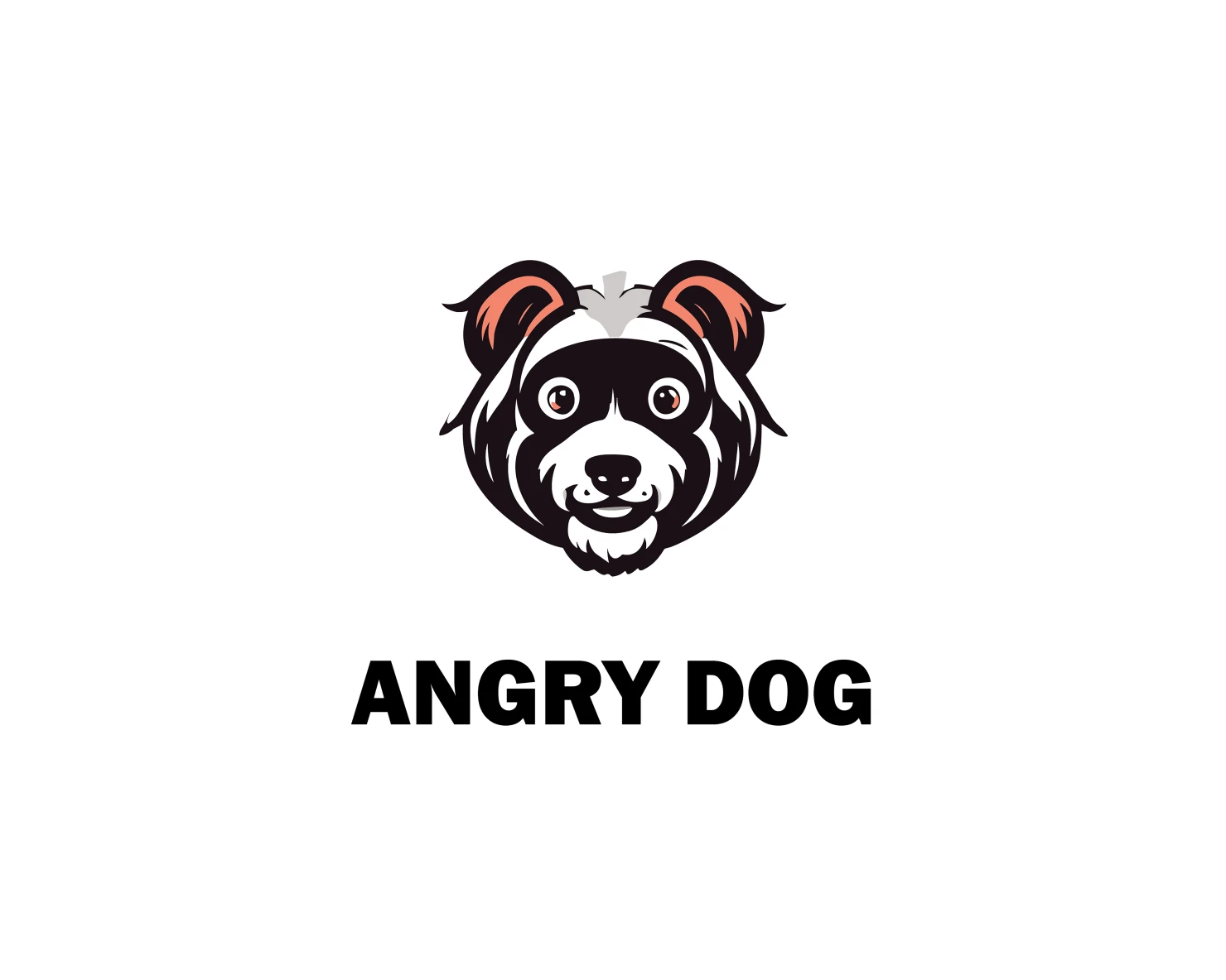 Angry dog customizable logo design #34830