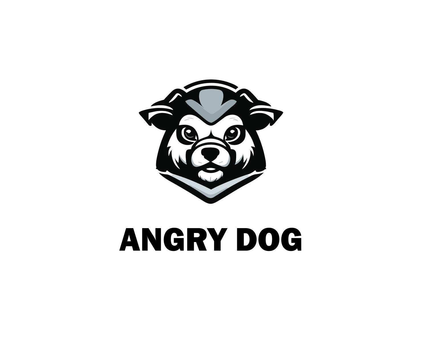 Angry dog customizable logo design #34831