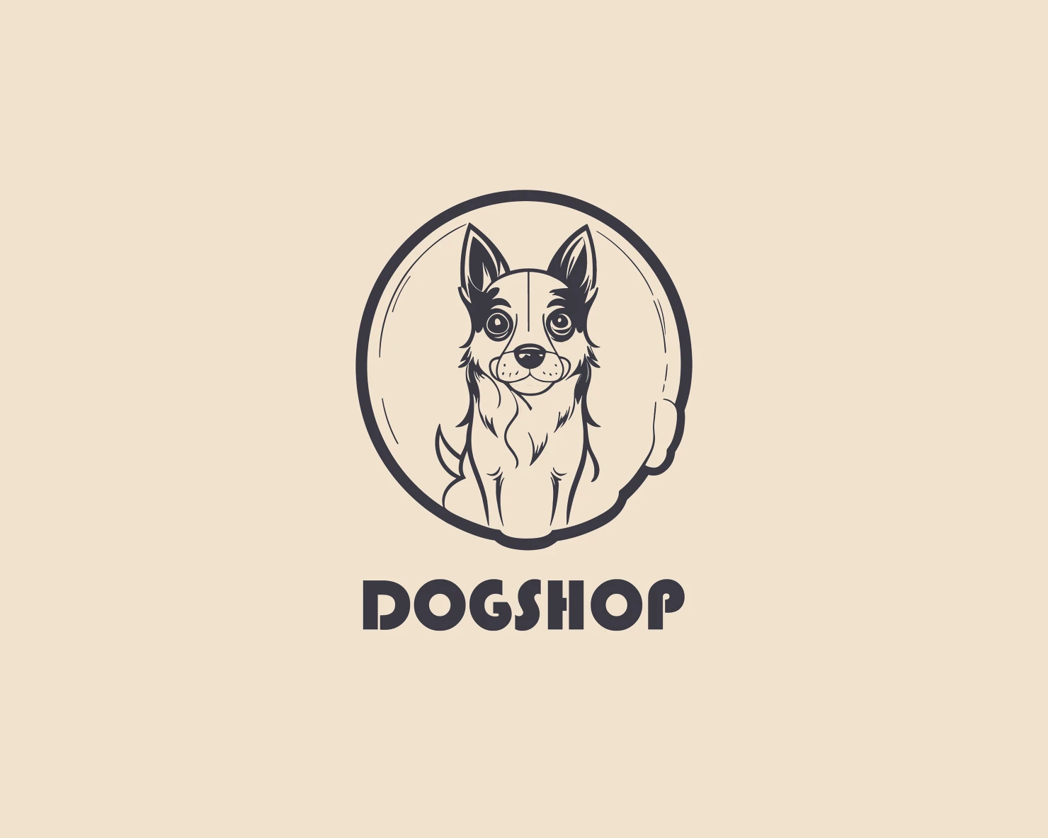 Dog customizable logo design #34839