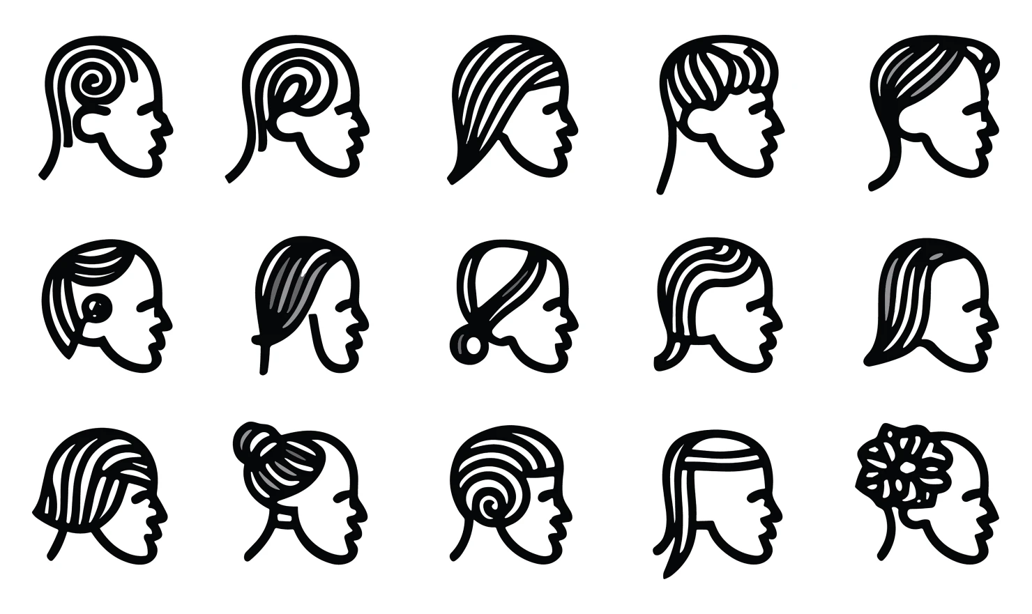Men customizable icon set design #34860
