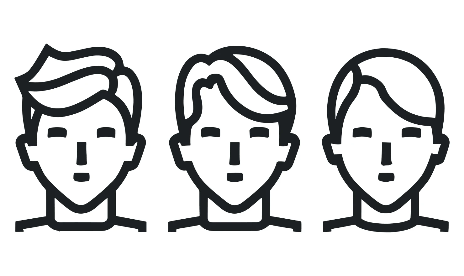 Men customizable icon set design #34865