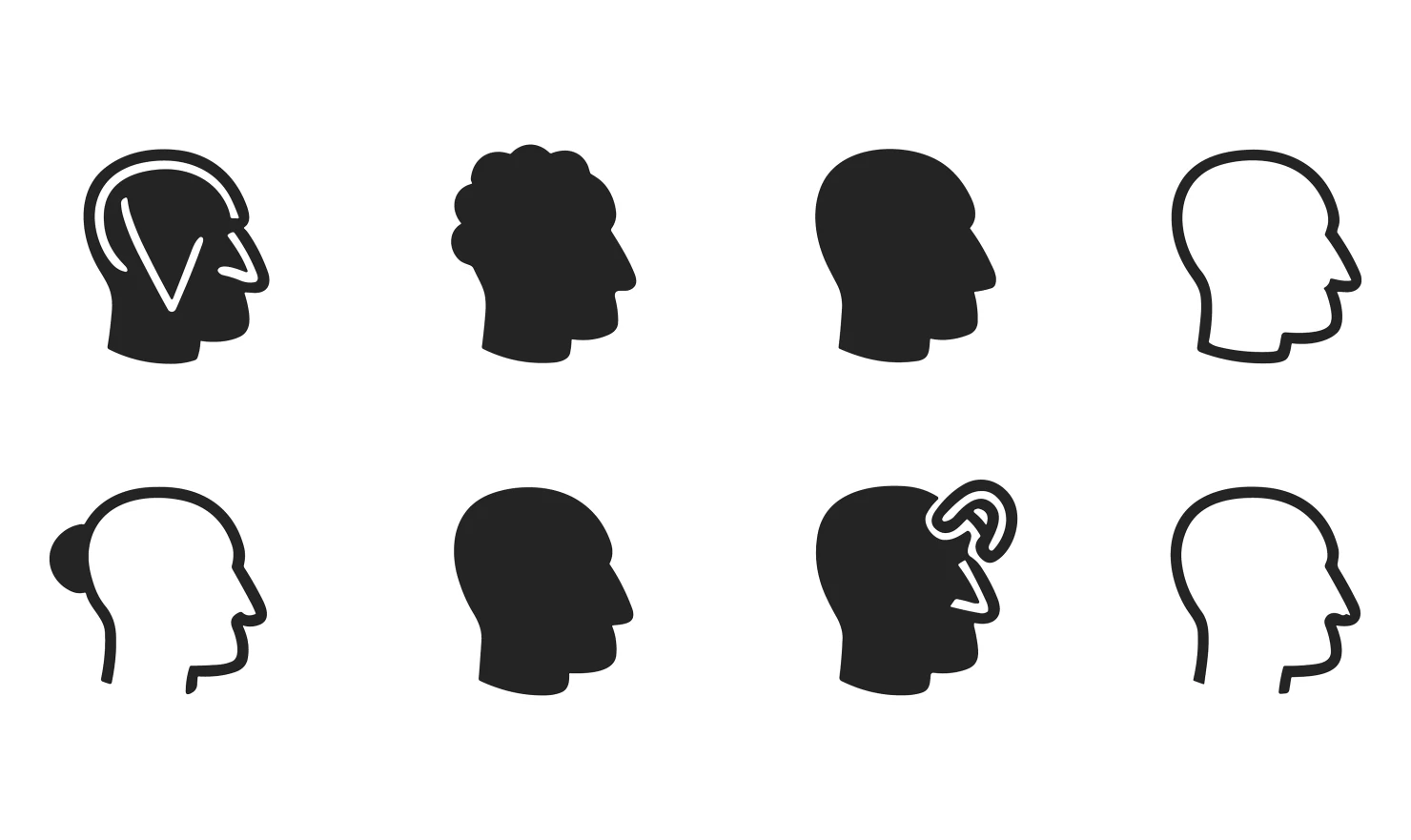 Men customizable icon set design #34872