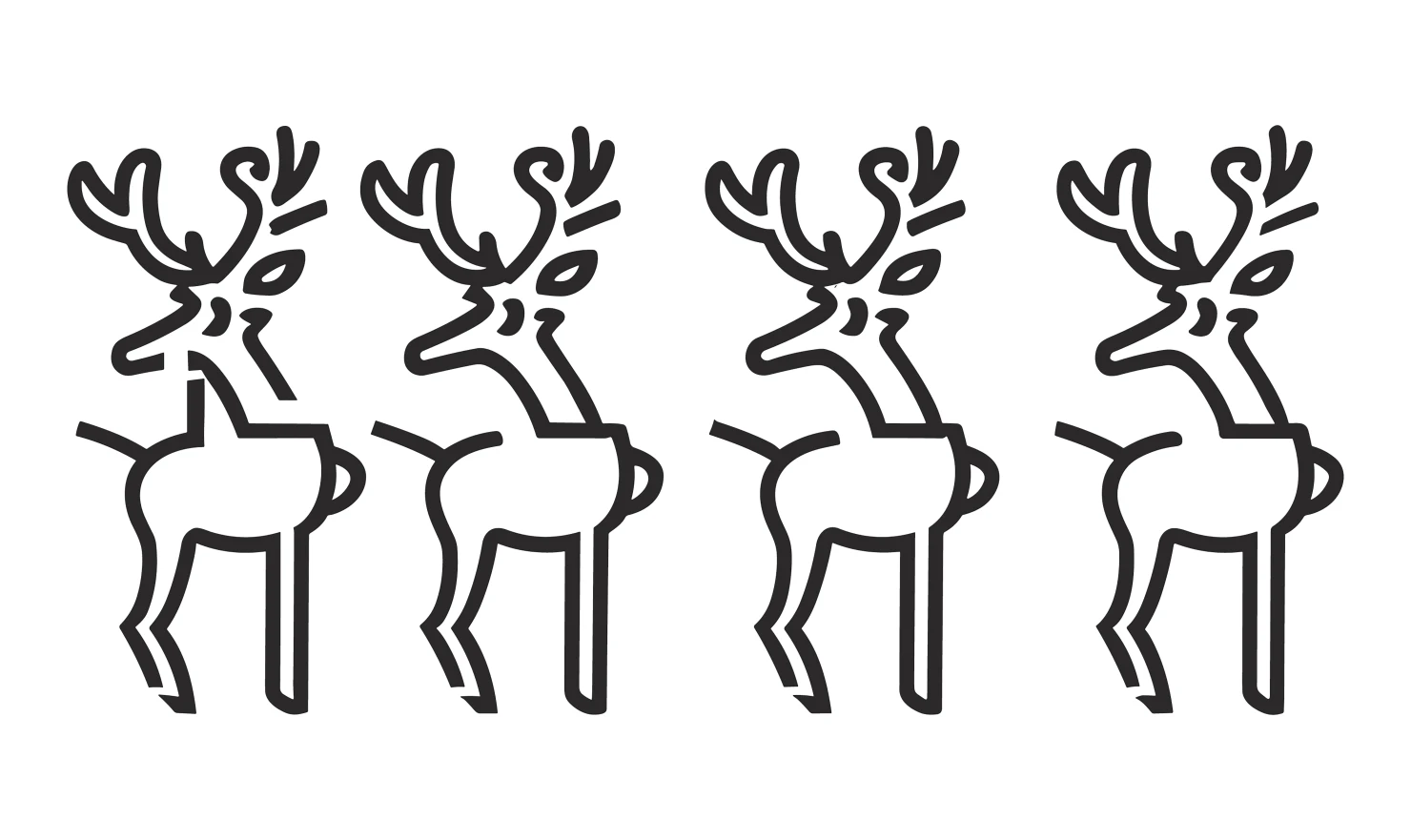 Deer customizable icon set design #34902