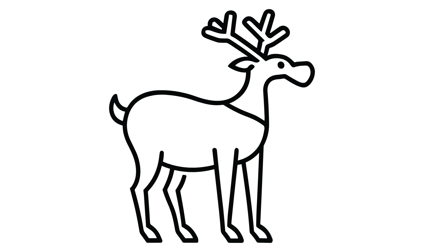 Deer customizable icon set design #34903