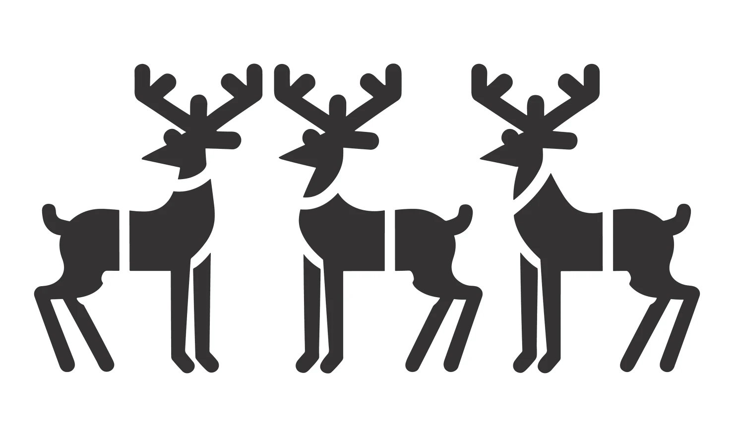 Deer customizable icon set design #34905