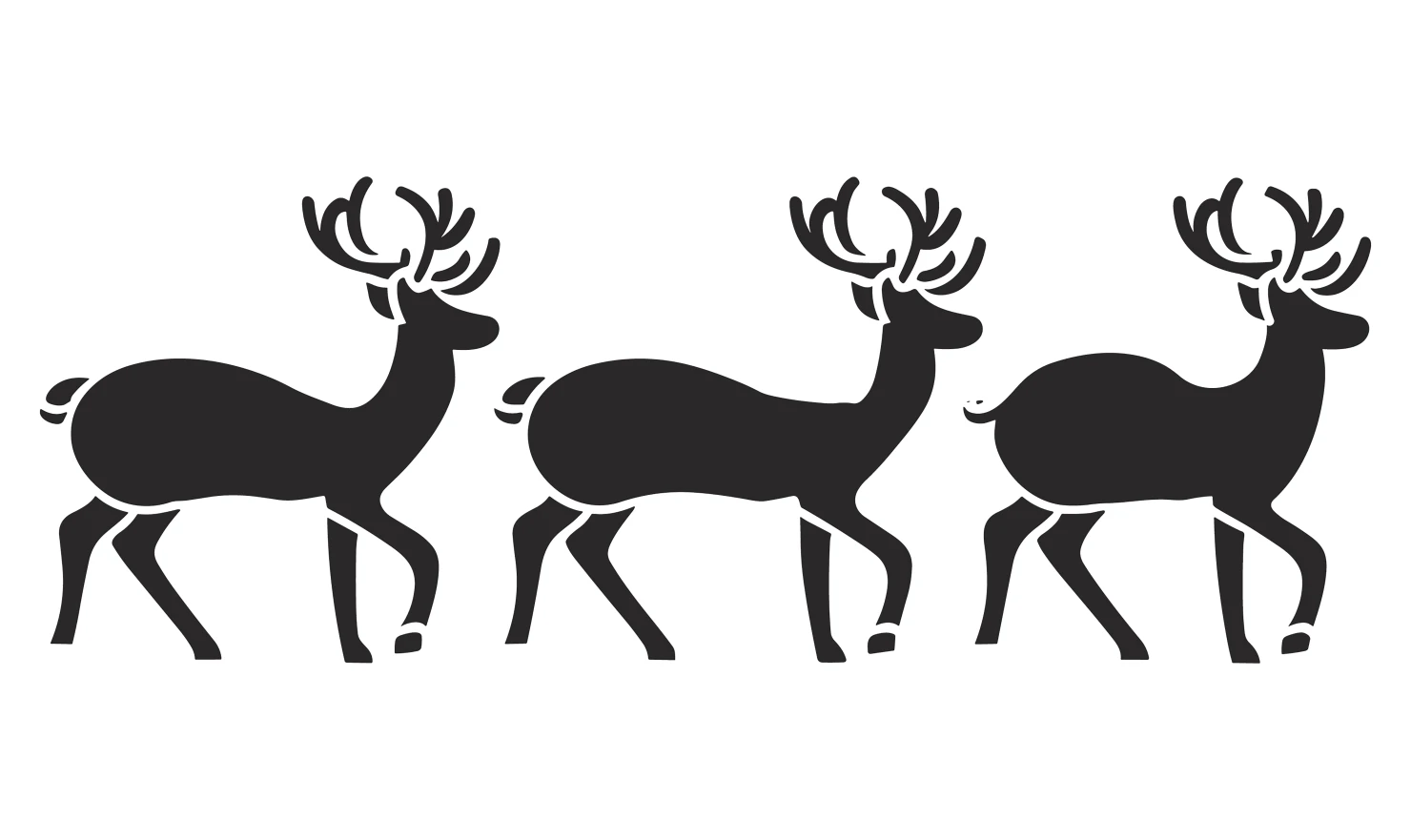 Deer customizable icon set design #34908