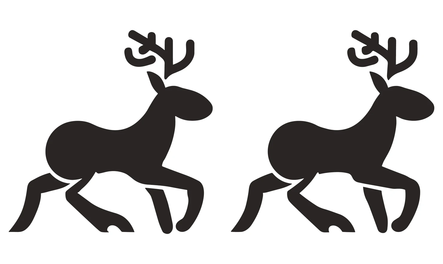 Deer customizable icon set design #34913