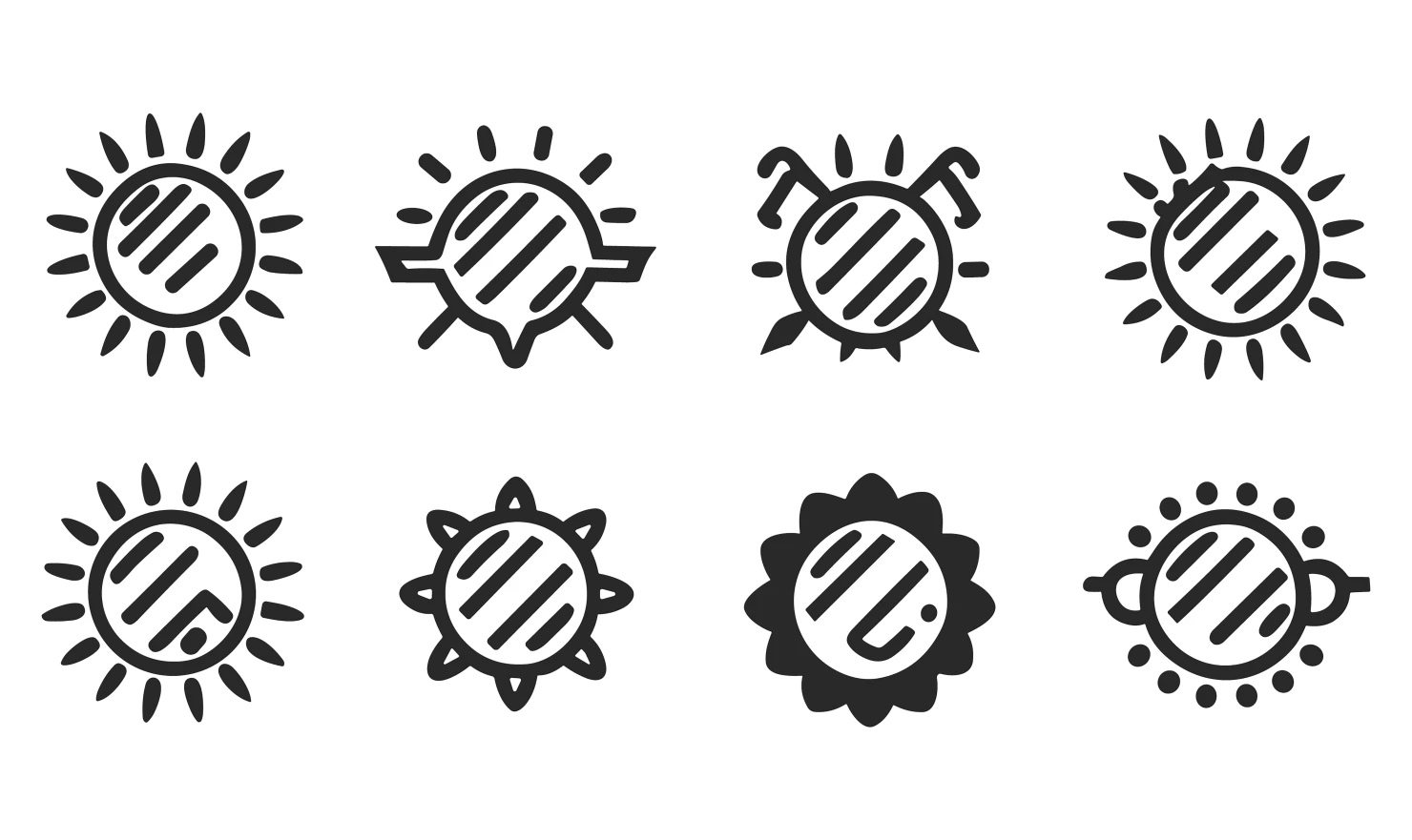 Sunglasses customizable icon set design #34924