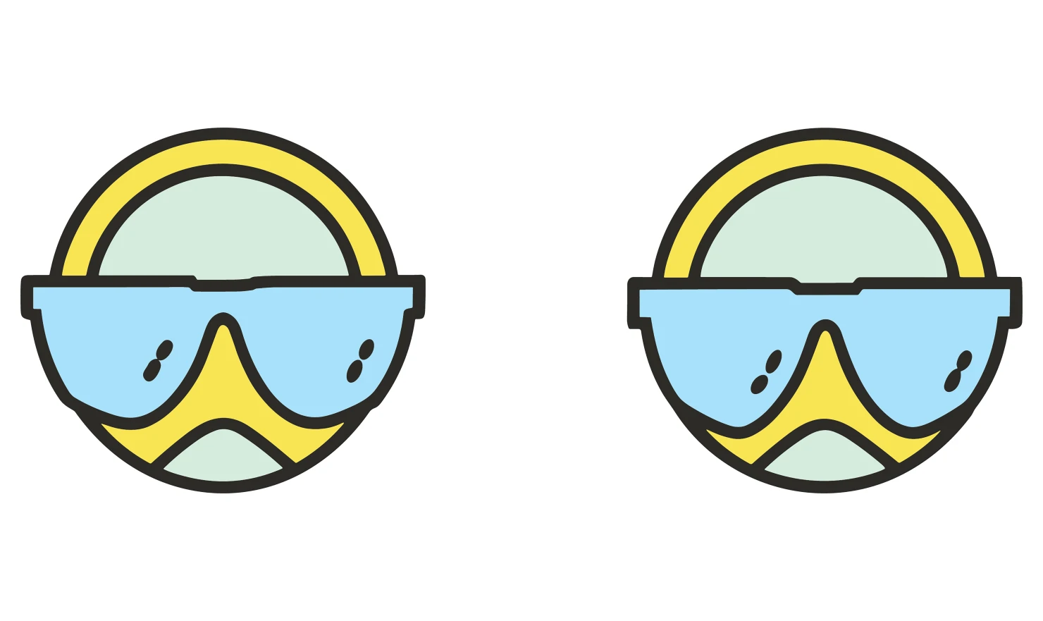 Sunglasses customizable icon set design #34926