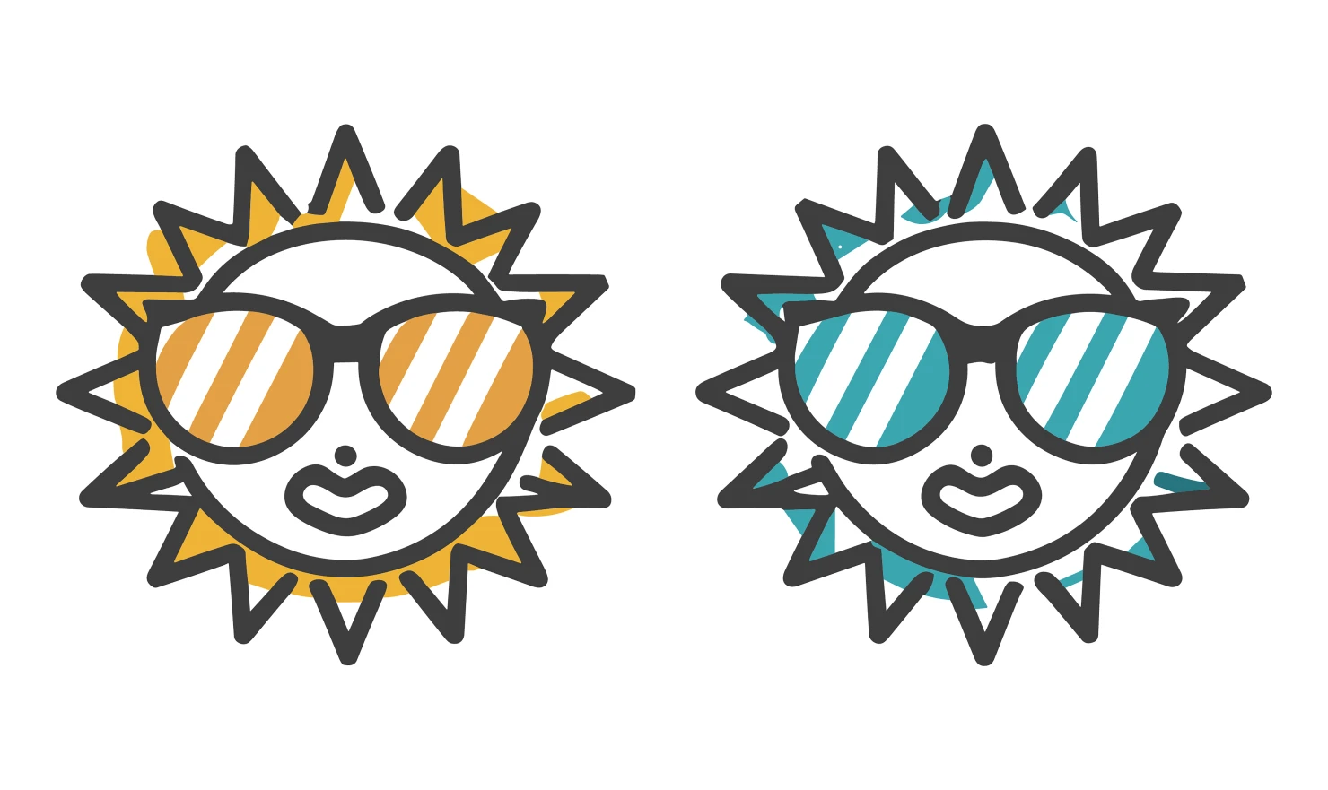 Sunglasses customizable icon set design #34929