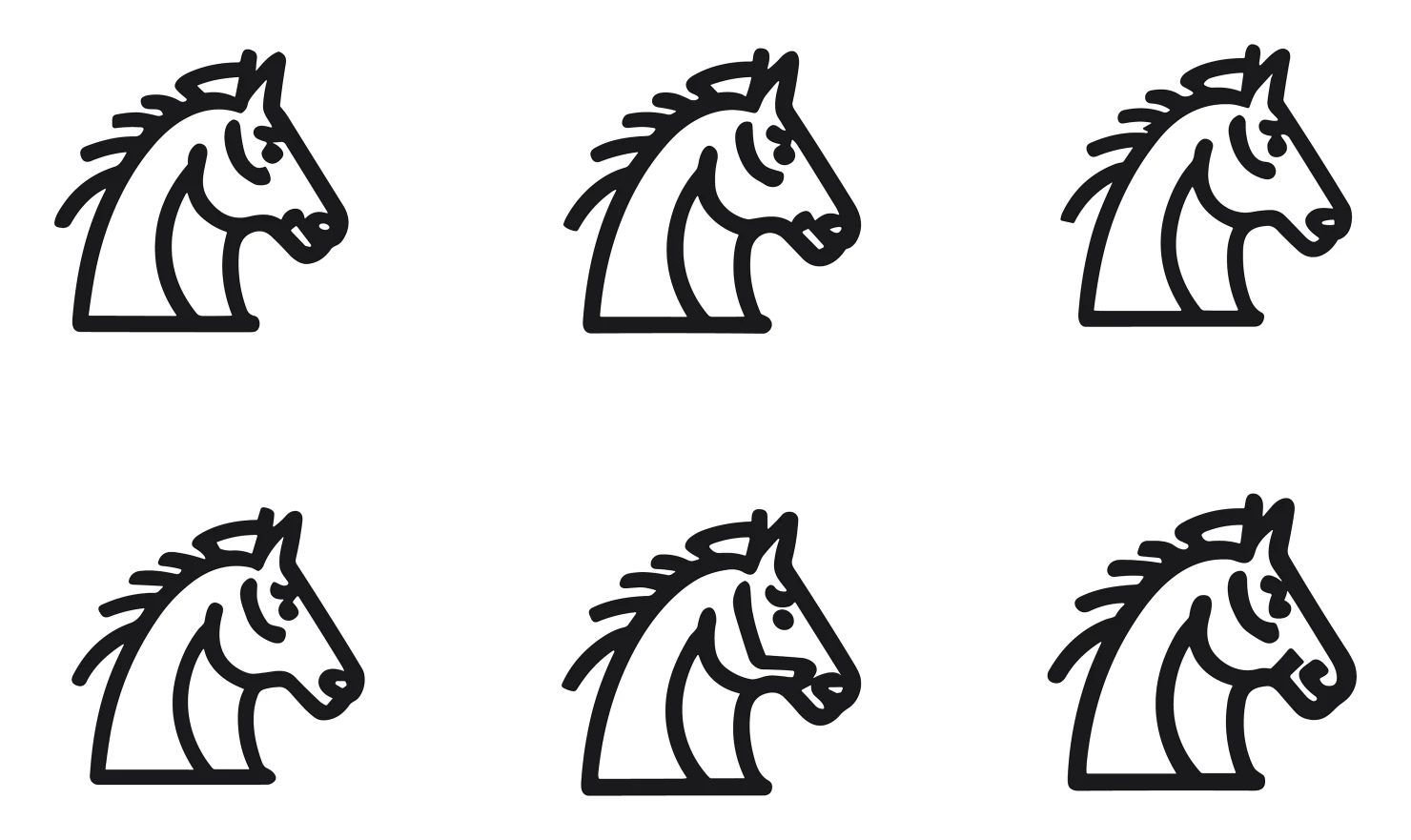 Horse customizable icon set design #34938