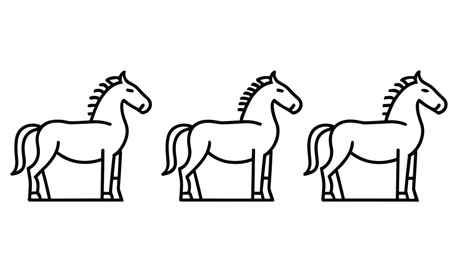 Horse customizable icon set design #34943