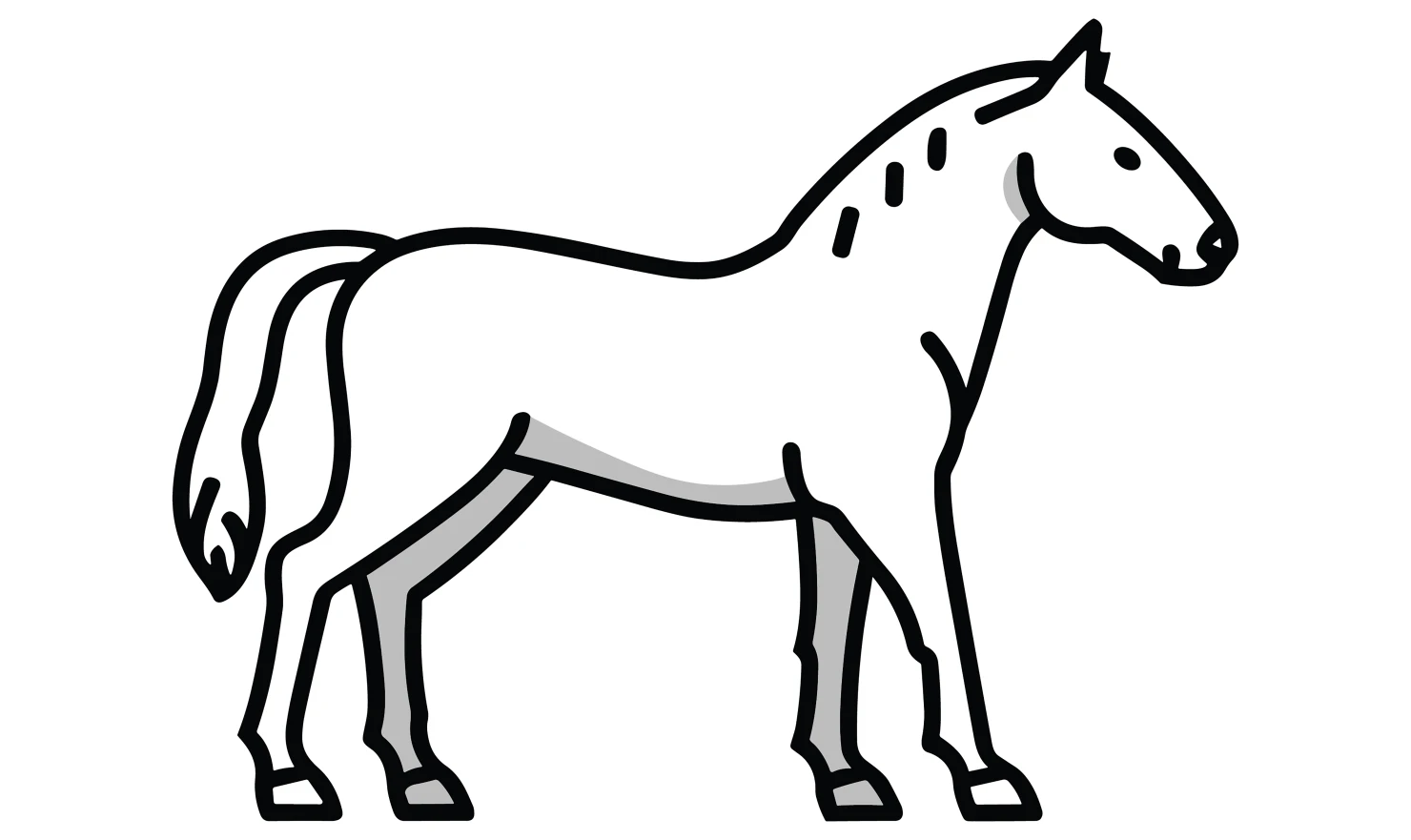 Horse customizable icon set design #34946