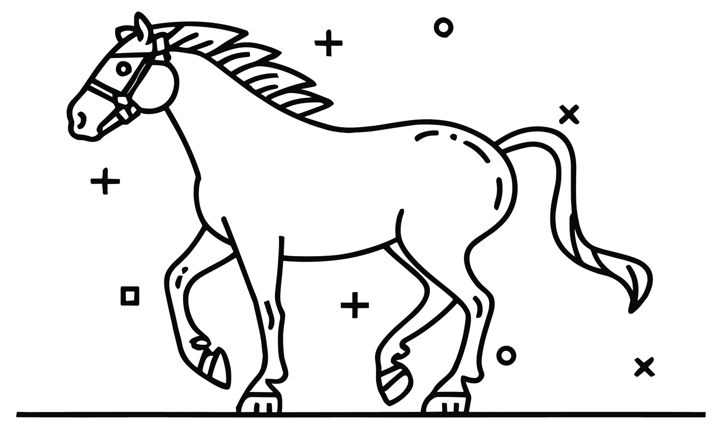 Horse customizable icon set design #34947