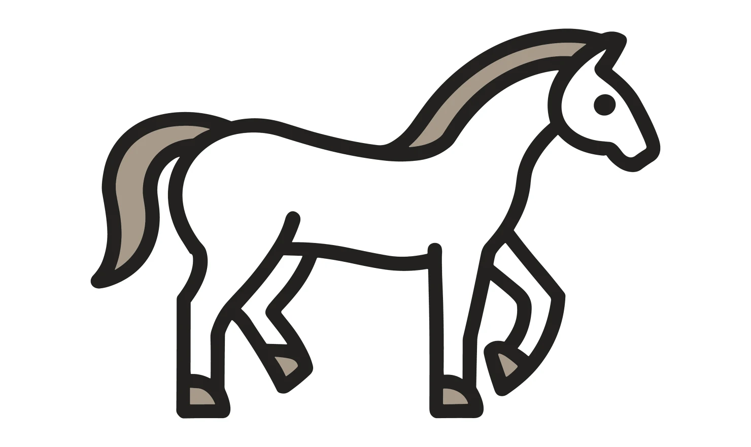 Horse customizable icon set design #34951