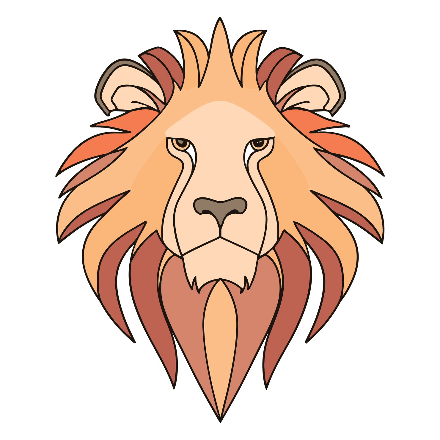 Lions customizable icon set design #35021
