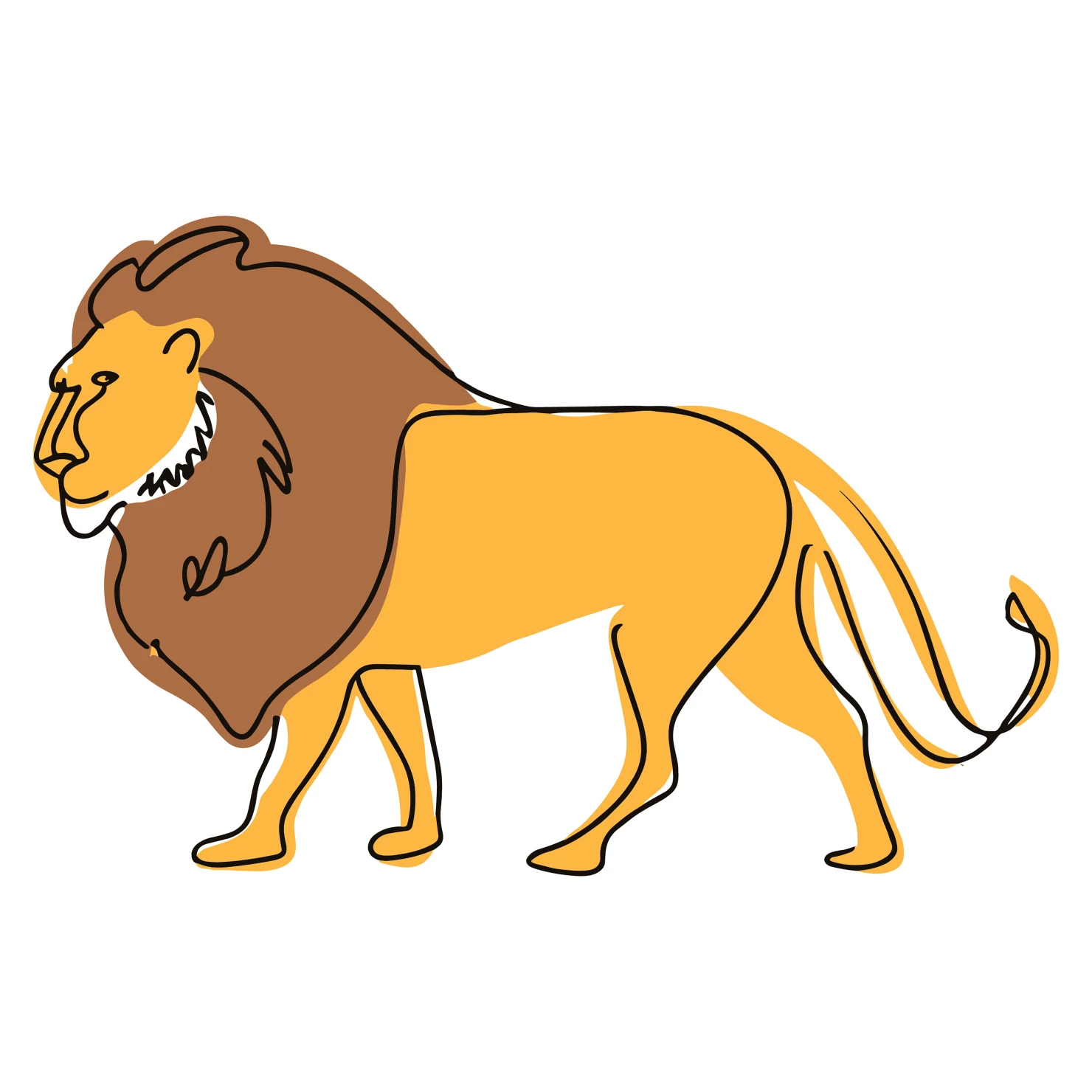 Lions customizable icon set design #35023