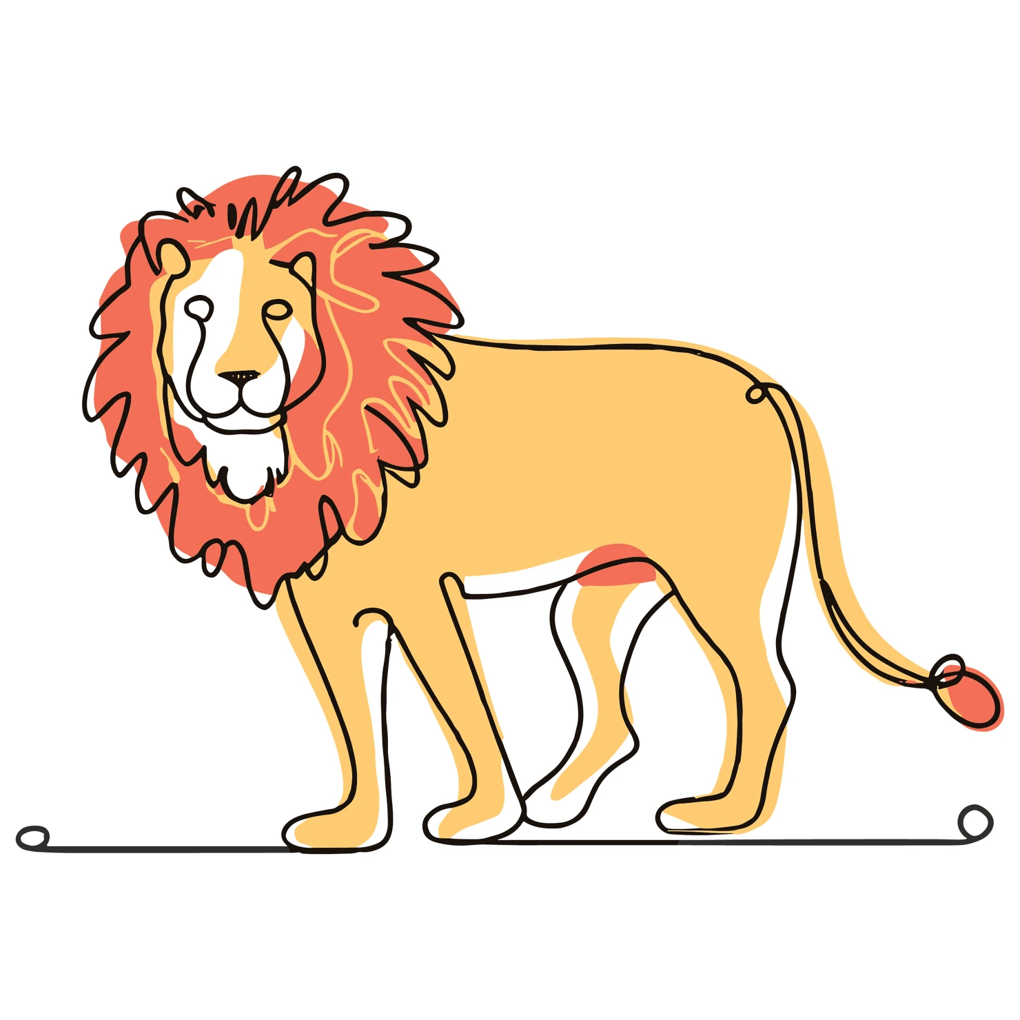 Lions customizable icon set design #35024