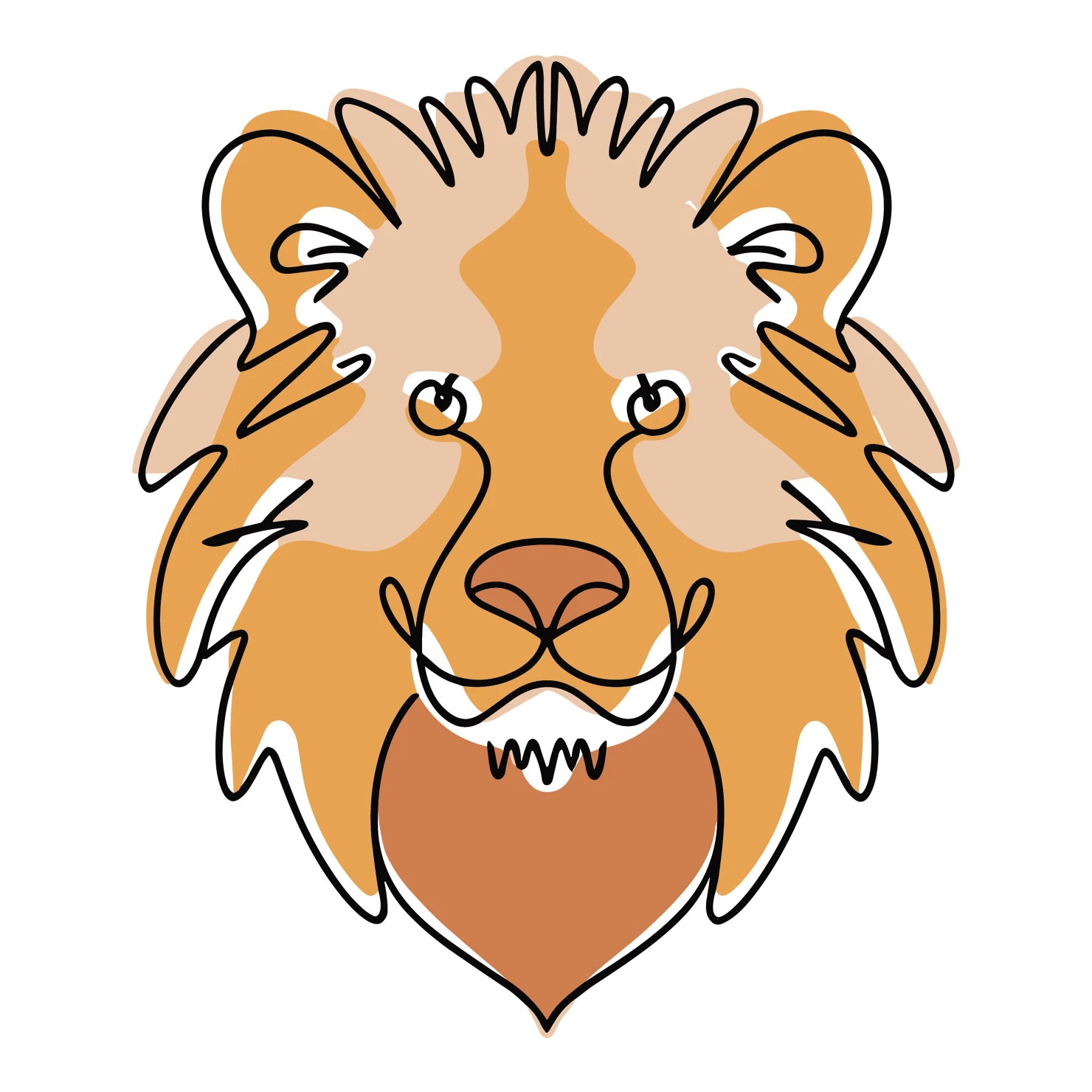 Lions customizable icon set design #35026