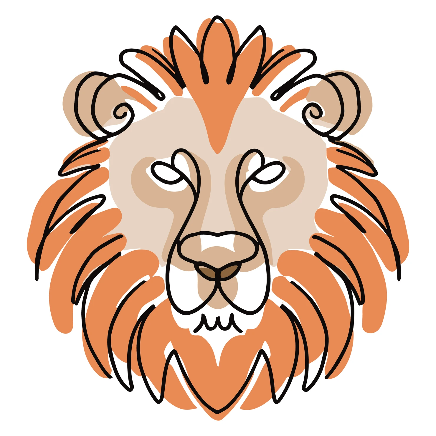 Lions customizable icon set design #35027