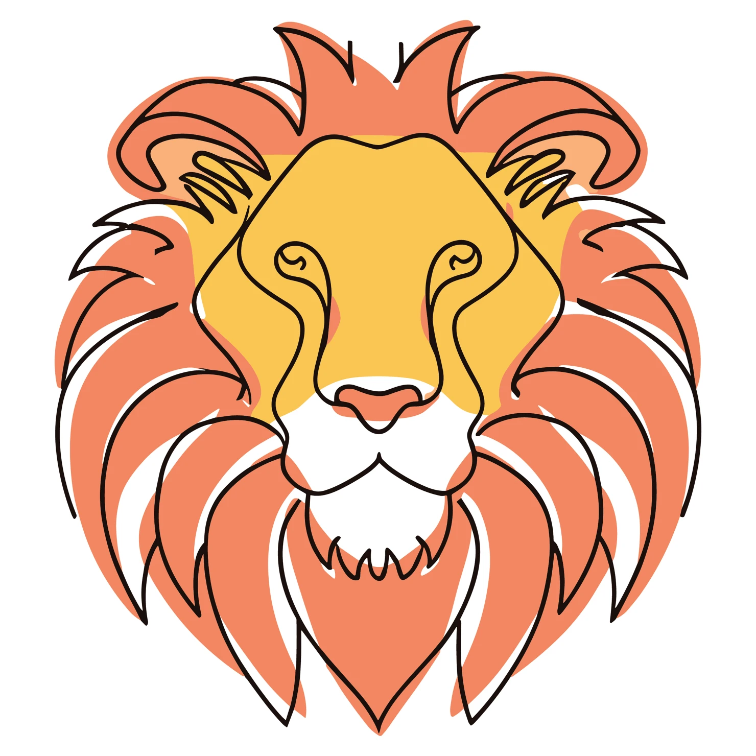 Lions customizable icon set design #35029