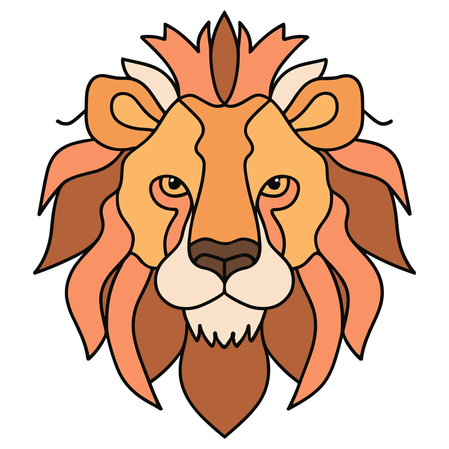 Lions customizable icon set design #35030