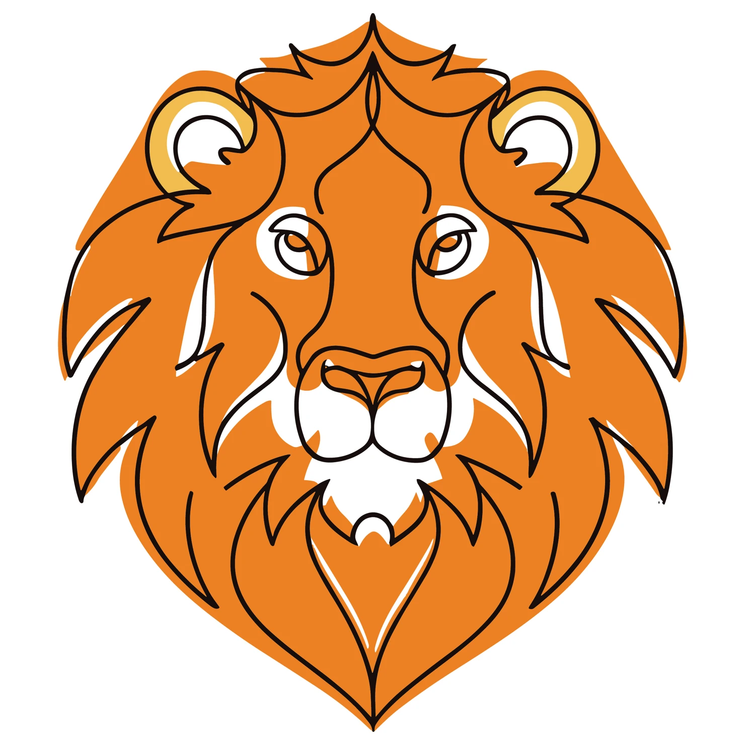 Lions customizable icon set design #35031