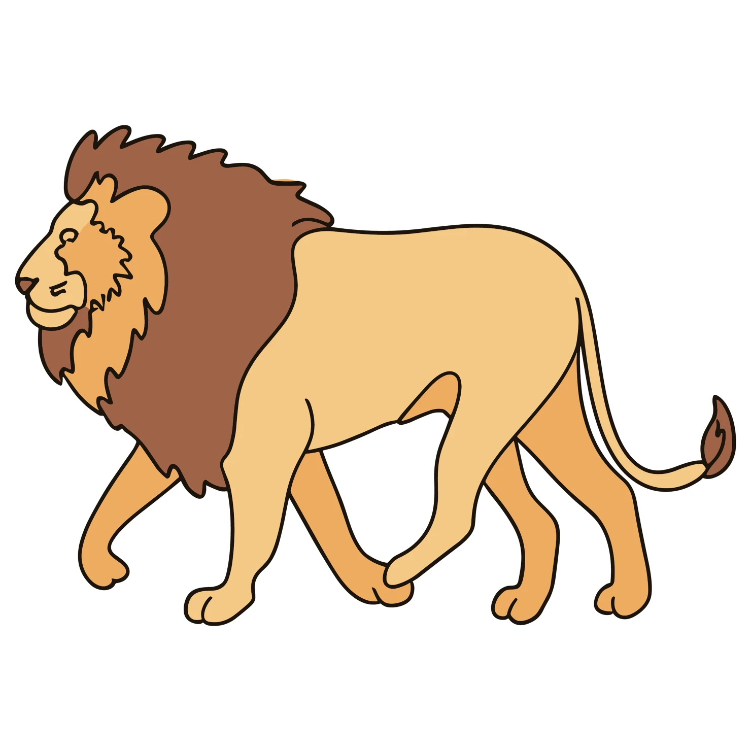Lions customizable icon set design #35036