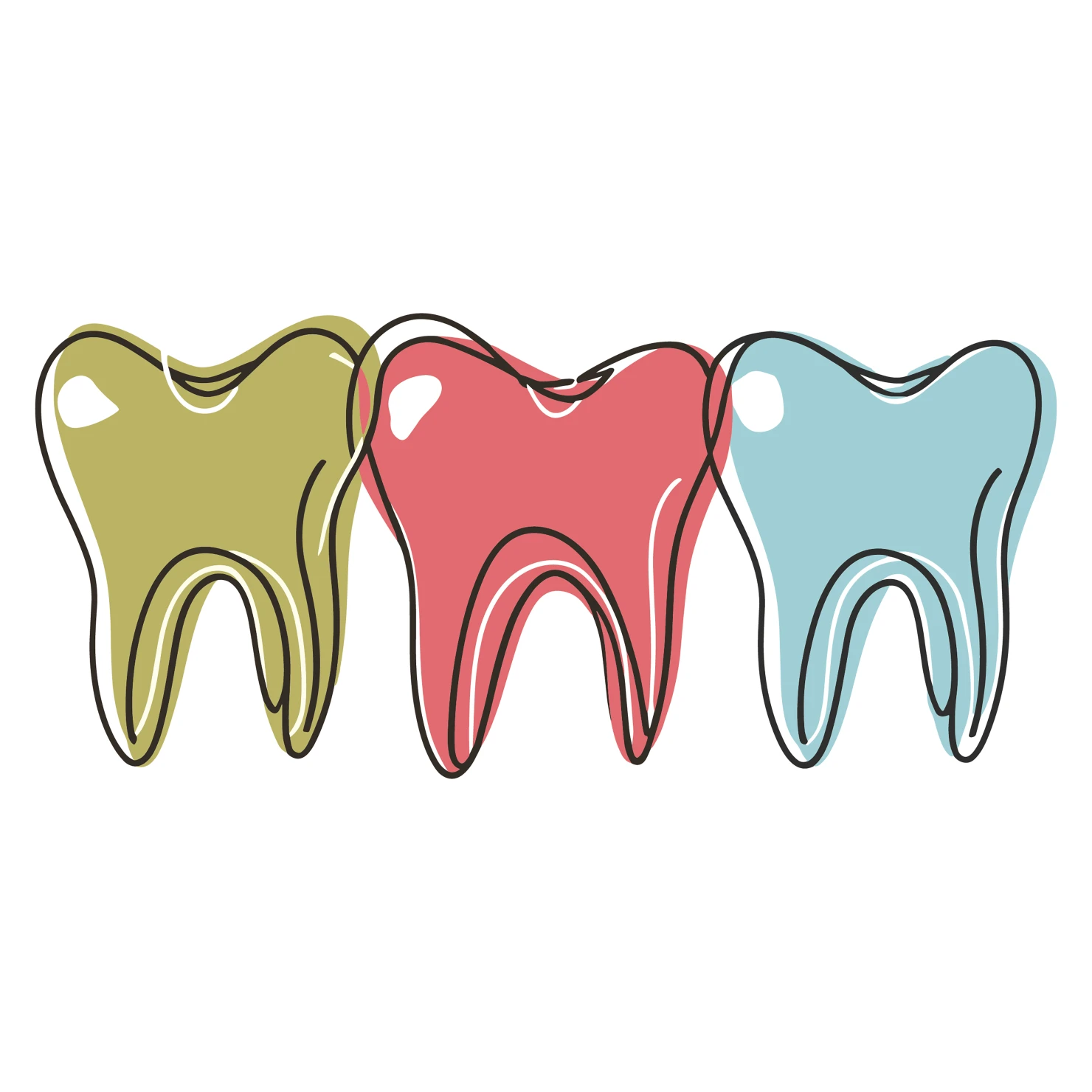 Teeth customizable icon set design #35044