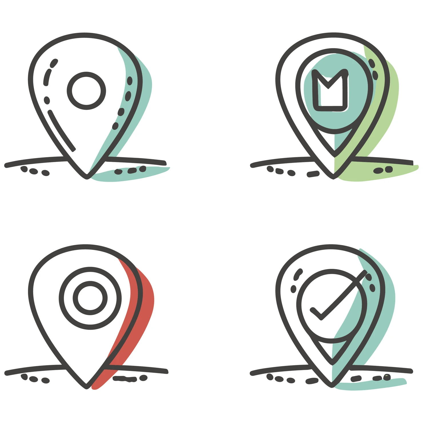 Location customizable icon set design #35117