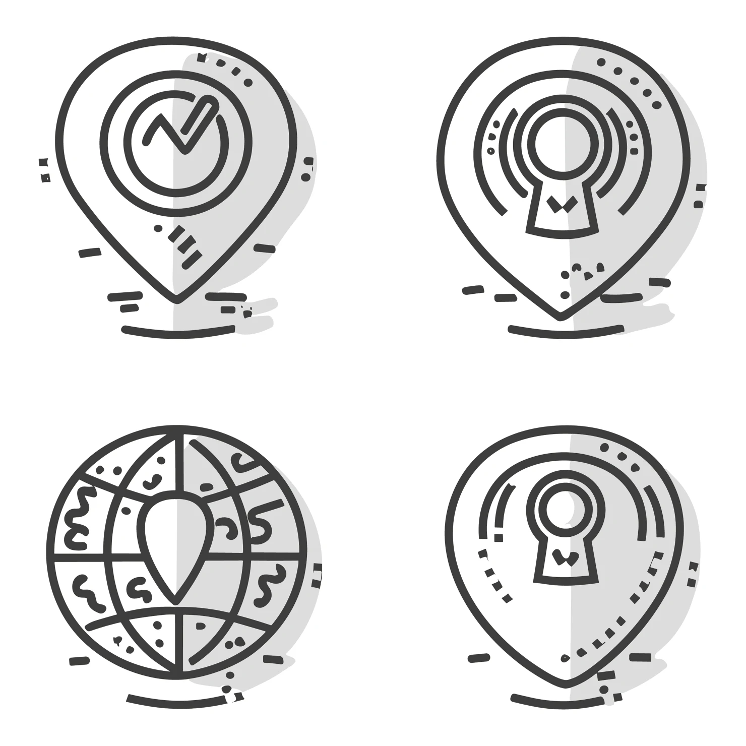 Location customizable icon set design #35125