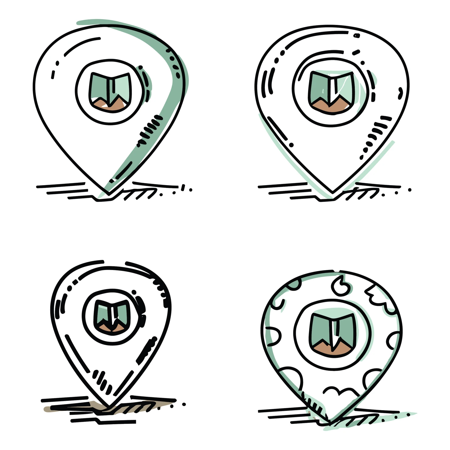 Location customizable icon set design #35126
