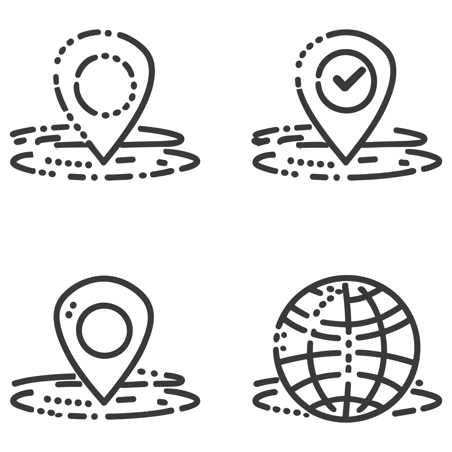 Location customizable icon set design #35127