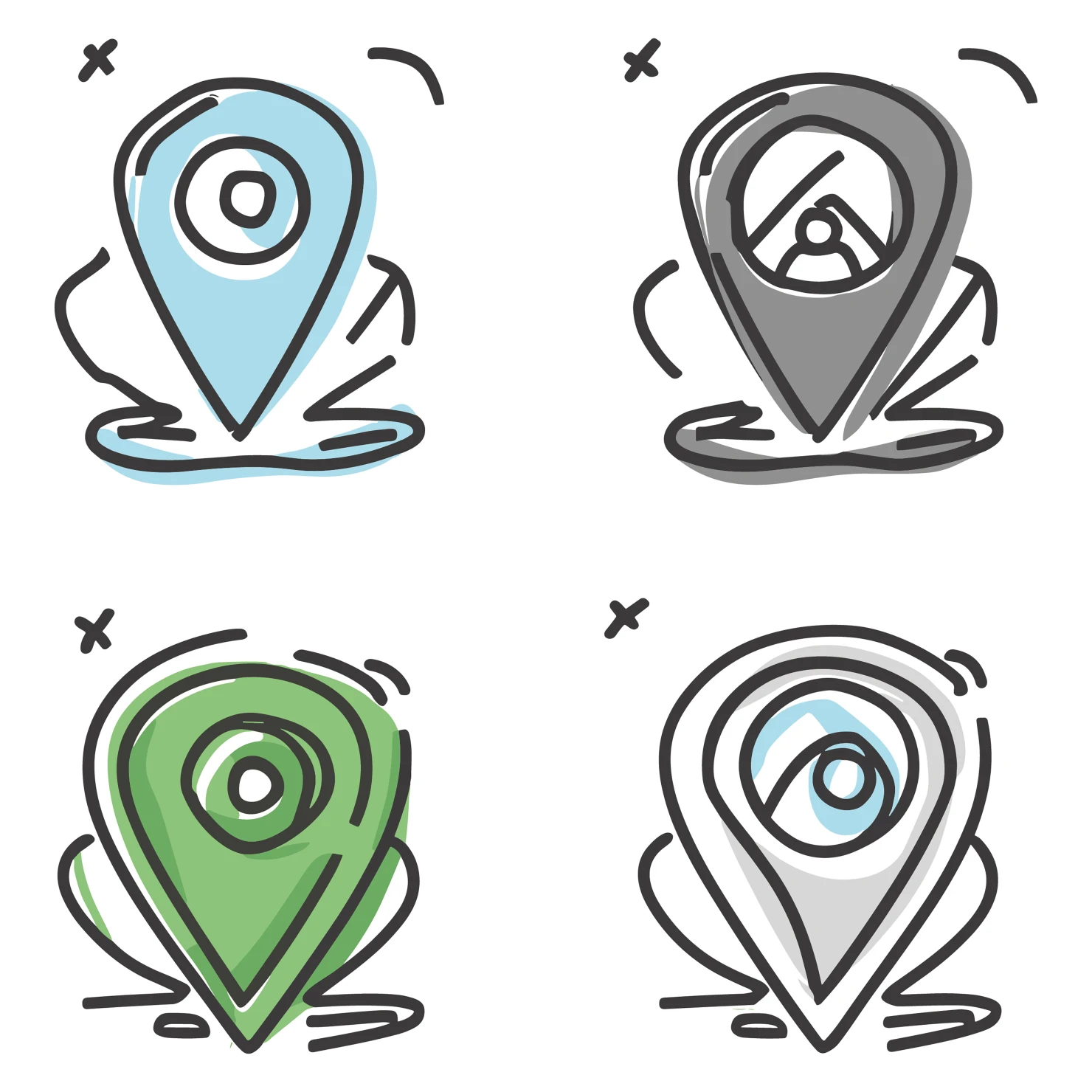 Location customizable icon set design #35128