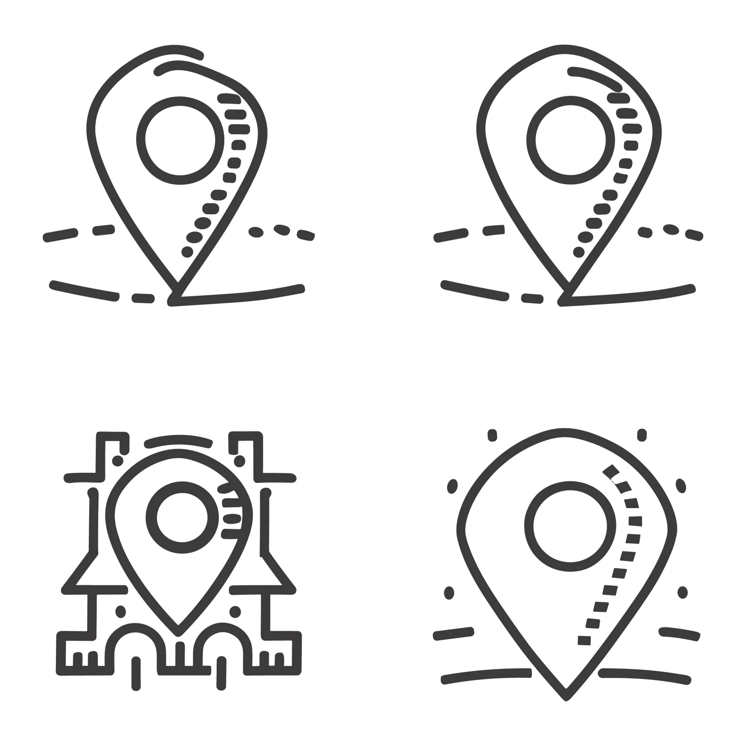 Location customizable icon set design #35130