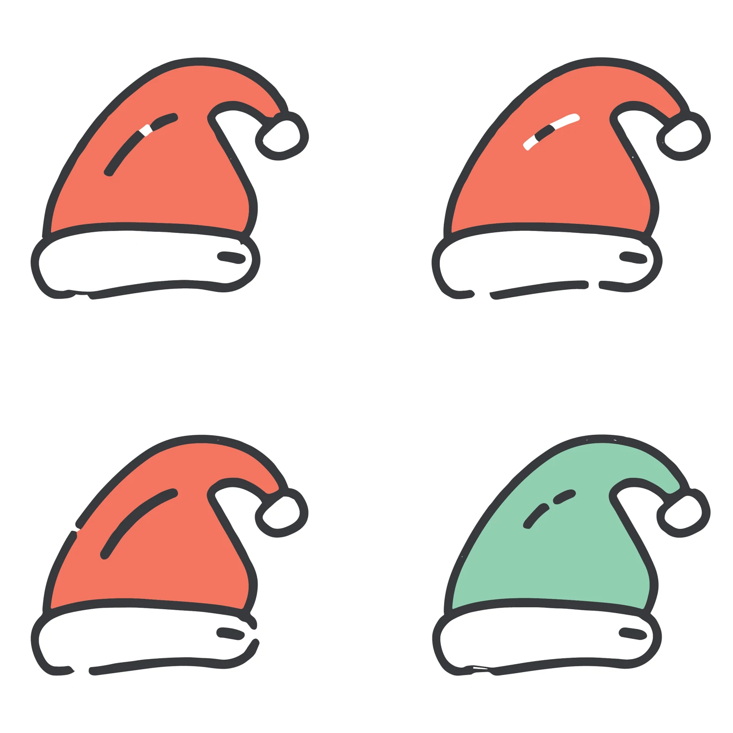 Caps customizable icon set design #35158