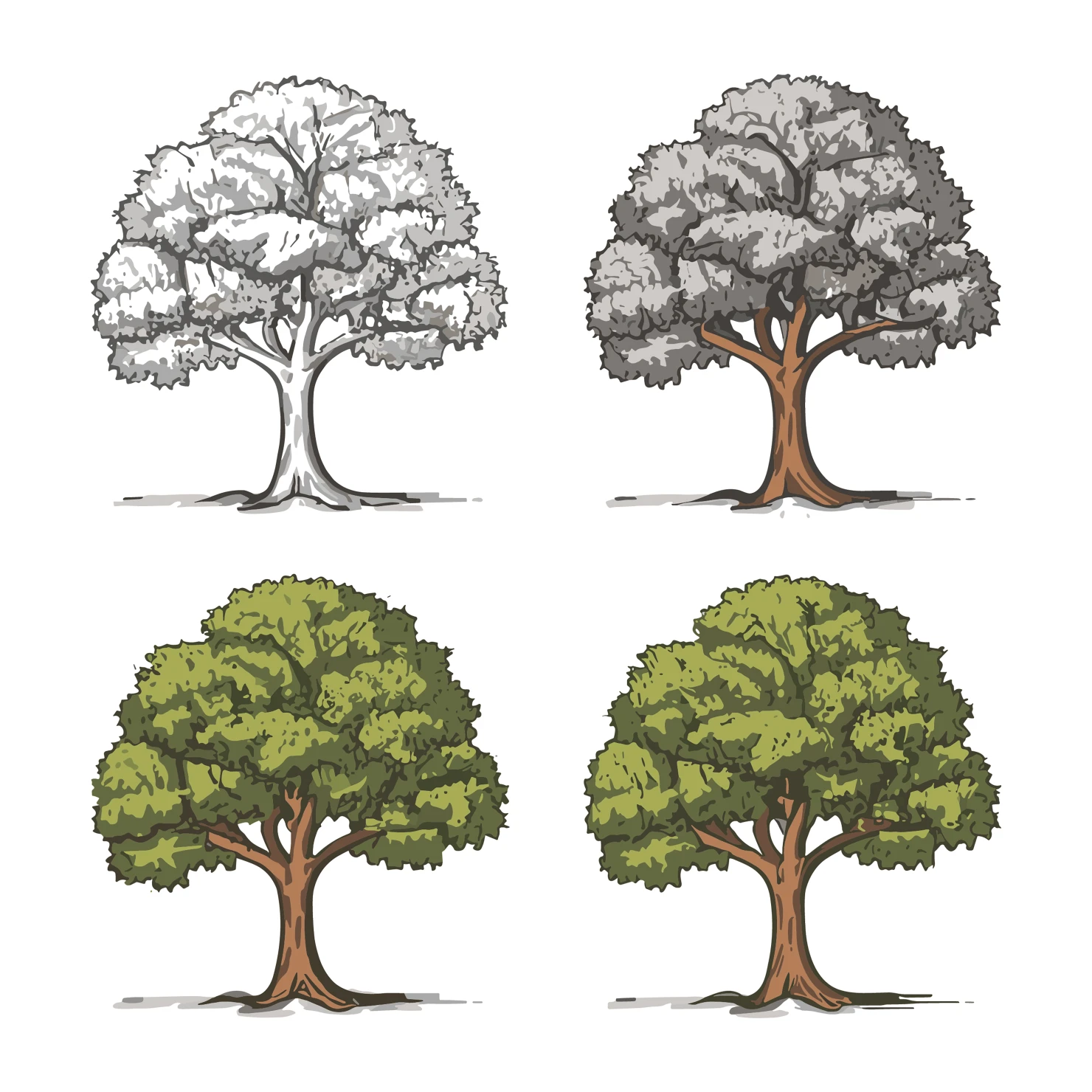 Tree customizable icon set design #35167