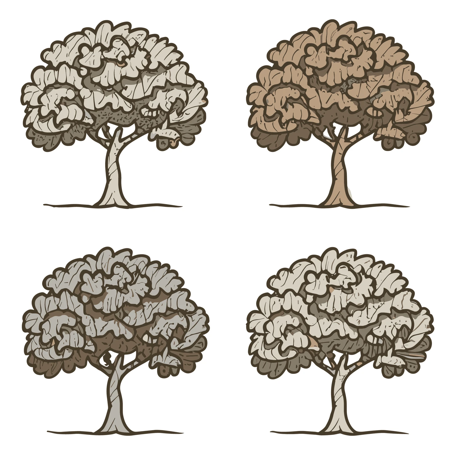 Tree customizable icon set design #35168