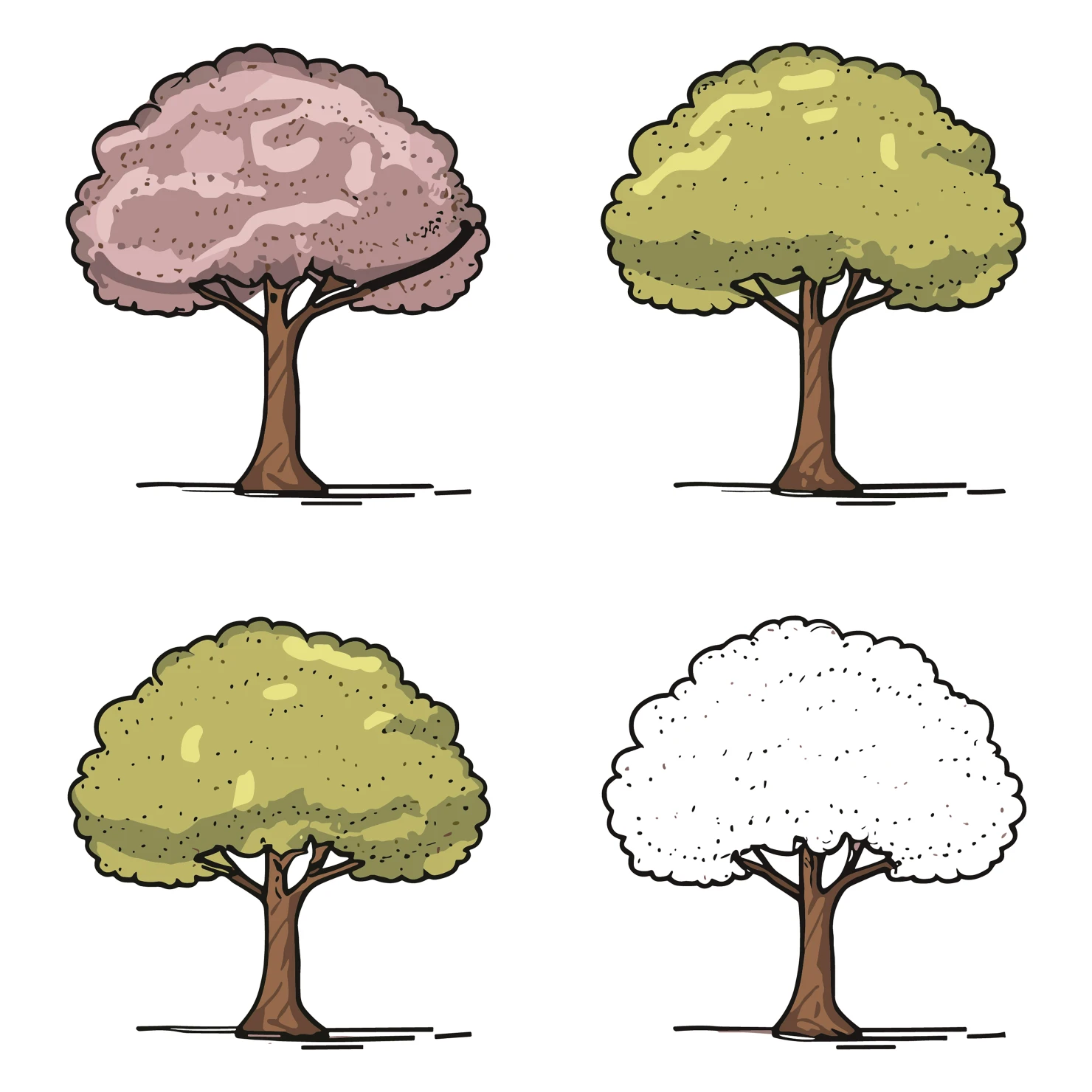 Tree customizable icon set design #35169