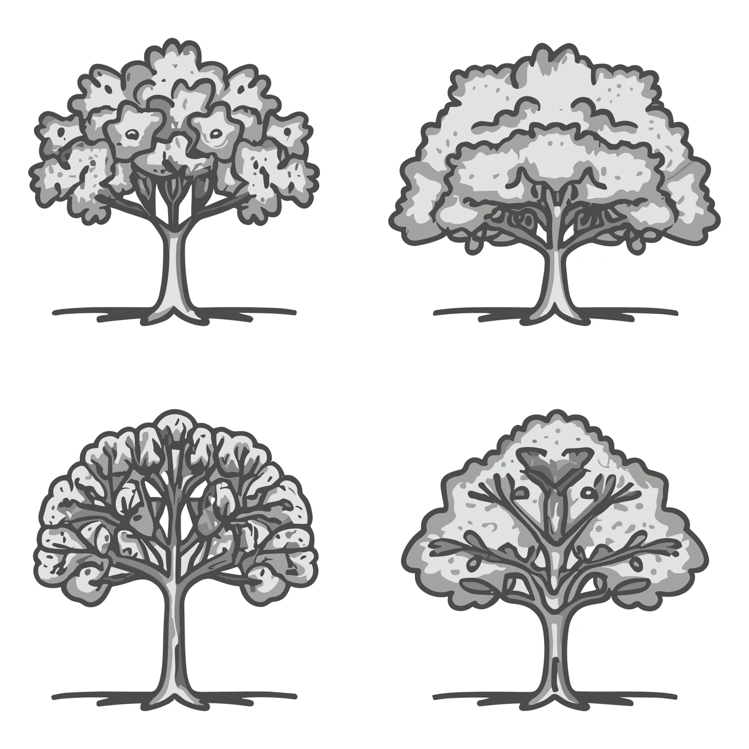 Tree customizable icon set design #35172