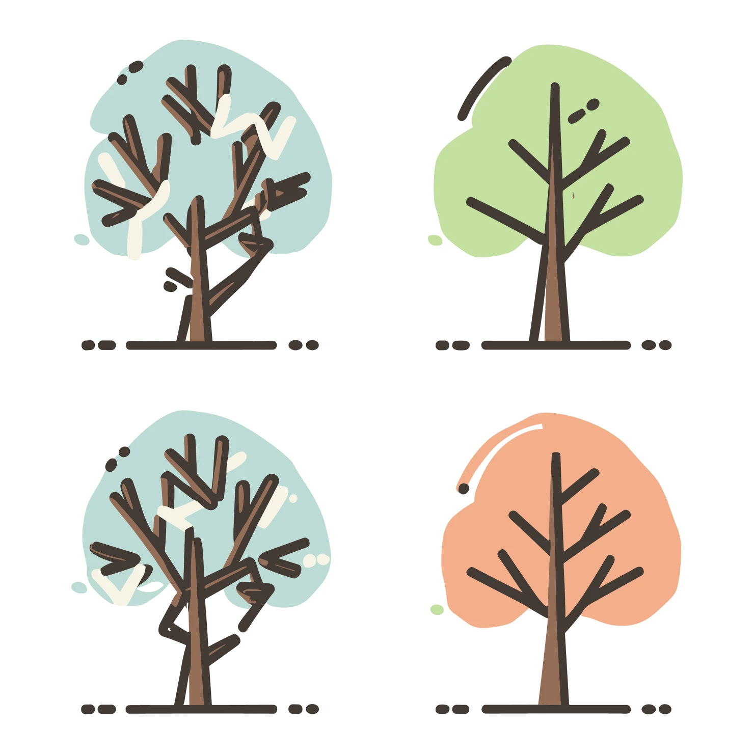 Tree customizable icon set design #35178