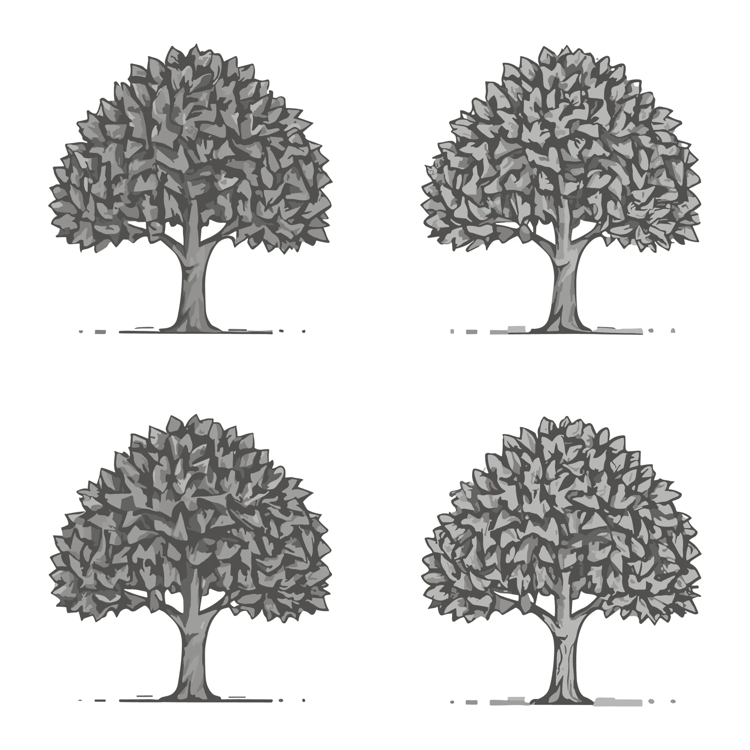 Tree customizable icon set design #35179