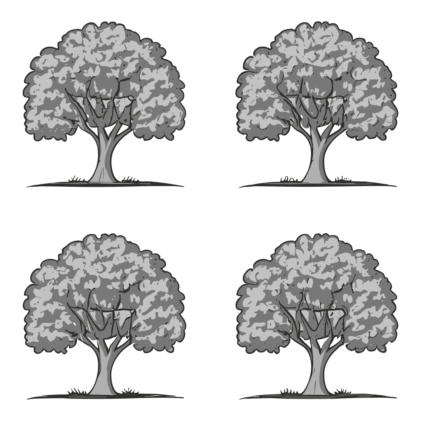 Tree customizable icon set design #35180