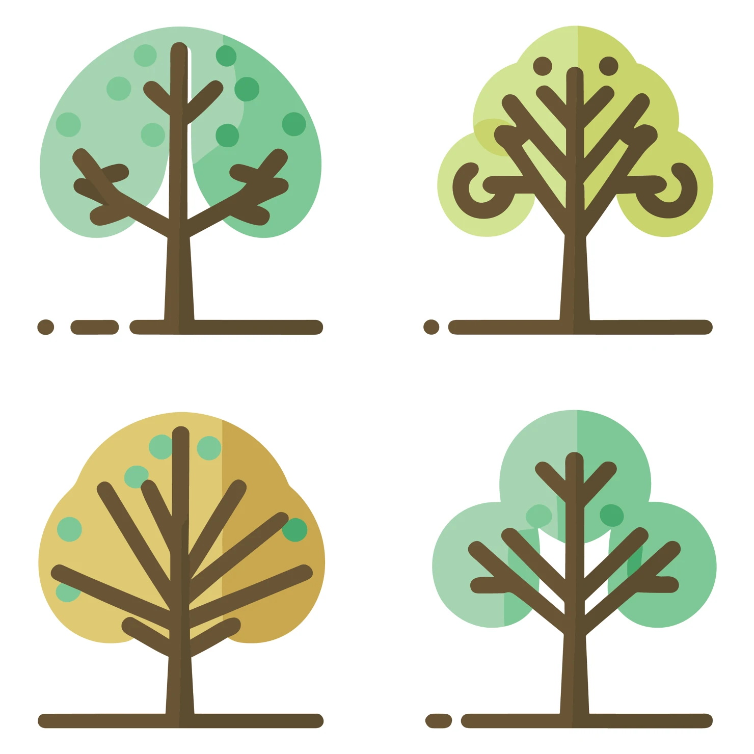 Tree customizable icon set design #35181